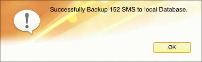 backup iPhone SMS to Mac successfully
