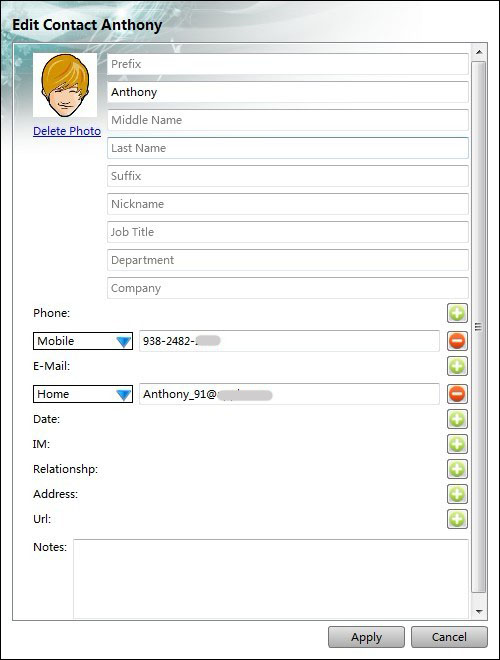 edit iPhone Android Contacts on PC