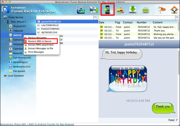 backuptrans android sms to iphone transfer license key
