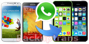 Transfer WhatsApp Chat History from Android to iPhone 5C/5S